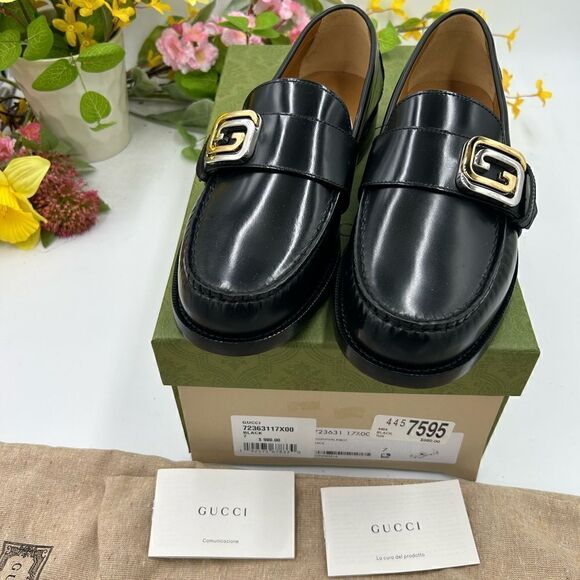 Men’s Gucci interlocking G loafers size 7 fits 8US made in Italy - Picture 10 of 10